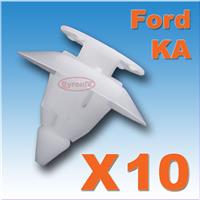 10X FORD KA BUMPER FIXING FASTENER PLASTIC TRIM CLIPS FRONT REAR
