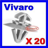 VAUXHALL VIVARO SIDE MOULDING LOWER TRIM CLIPS PLASTIC FASTENERS GREY x 20