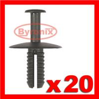 BMW EXPANDING RIVET PLASTIC TRIM CLIPS BUMPER SILL SKIRT COVERS 6mm PUSH IN X 20