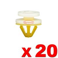 VAUXHALL VIVARO DOOR CARD PANEL TRIM CLIPS PLASTIC INTERIOR WHITE YELLOW X 20