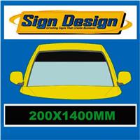 1400mm x 200mm 8" Matt Black Car Windscreen , Sun Strip