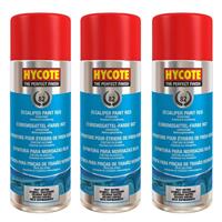 Hycote Red Spray Paint Fast-Drying High Heat Brake Caliper 400ml *3