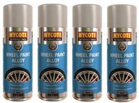 Hycote Alloy Wheel Aerosol Spray Paint 400ml *4