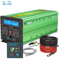 EDECOA Power Inverter 12V to 240V 3000W 6000W Converter Remote  LCD UK Plugs USB