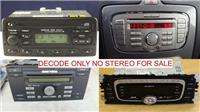 FORD SONY 6000 6006 CD DAB 6 DISC RADIO CODE DECODE SERVICE,MONDEO,FIESTA,KA