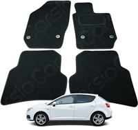 For Seat Ibiza 2008 to 2017 Tailored Black Car Floor Mats Carpets 4pc Set