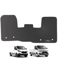 Carsio Tailored Rubber Van Cab Floor Mats For Ford Transit Custom Manual 2013+