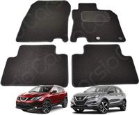 Tailored Black Car Floor Mats Carpets FOR Nissan Qashqai 2014 to 2021 4pc Set