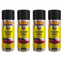 Hycote Workshop Silicone Spray Heavy Duty Lubricant - 400ml x 4