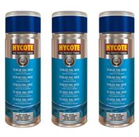 Hycote Blue Ral 5012 Fast Drying Perfect Finish Aerosol Spray Paint 400ml x3