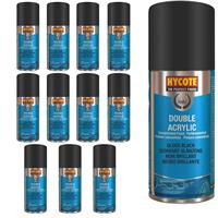 Hycote Colour Spray Paint Aerosol XDPB904 Gloss Black 150mL x 12 Fast Drying