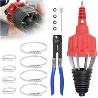 Air Powered Pneumatic CV Joint Boot Stretcher Install Tool & Clamps Pliers Set