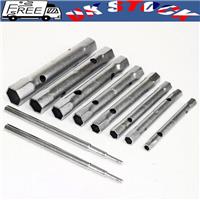 10PCS Tubular & Metric Box Spanner Wrench spark Bar Set Plug Sockets 6 22mm