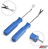 2 Pcs Car Door Panel Remover & Interior Trim Clip Popper Pry Bar Tool Kit