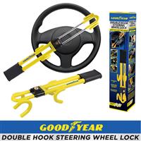 Goodyear Heavy Duty Dual Style Steering Wheel Lock Anti-Theft Car Van Security