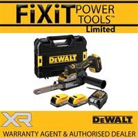 DCM200E2T 18v XR Brushless Band File & 2 x 1.7ah Powerstack Batteries Kit RW