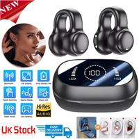 Clip on Earphones Open Ear Earbuds Headphones Wireless Bluetooth 5.4 Earbuds UK