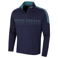 Callaway Golf Mens Trademark Chev Block Pullover Sweater - Peacoat - S - S Regular