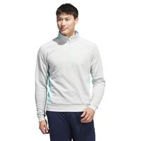 adidas Golf Mens DWR 1/4 Zip Sweater - Green One/White/Seflaq - XXL - XXL Regular
