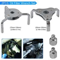 2PCS Oil Filter Wrench Set 2 Way 3 Leg Oil & Fuel Filter Wrench Removal Tools