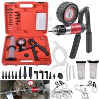 21Pcs Hand Held Vacuum and Pressure Pump Tester Tool Brake Bleeder Kit & Case UK