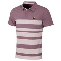 Lyle & Scott Mens Light Wide Stripe Polo Shirt - Nostalgic Pink - S - S Regular