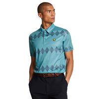 Lyle & Scott Mens Argyle Polo Shirt - Tee Teal - L - L Regular