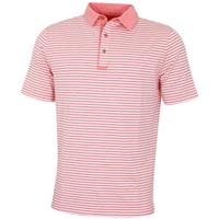 Bobby Jones Mens XH2O Fusion Feed Stripe Polo Shirt - Rebel Red - S - S Regular