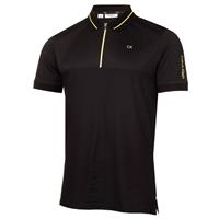 Calvin Klein Mens Whitman Zipped Golf Polo Shirt - Black - S - S Regular