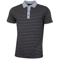 Rule 18 Mens Tech Monte Carlo Jacquard Polo Shirt - Black - S - S Regular