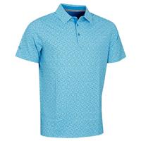 Callaway Mens 2026 Tile Gingham Print Polo Shirt - Brilliant Blue - M - M Regular