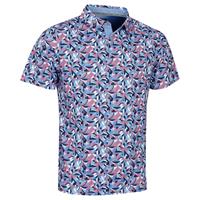 Callaway Mens 2026 Dogwood Floral Print Polo Shirt - Vista Blue - M - M Regular