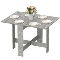 HOMCOM Wooden Folding Table Writing Desk Grey Refurbished