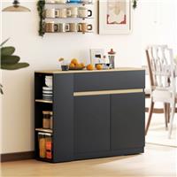 HOMCOM Kitchen Island, Storage Cabinet with 2 Drawers 3 Open Shelves Refurbished