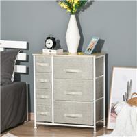 HOMCOM Chest of Drawers with 7 Dresser Drawers for Home Bedroom Refurbished