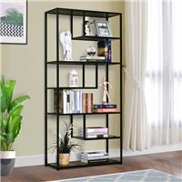 HOMCOM Bookshelf Industrial Style 6 Tier Living Room Display Rack Refurbished