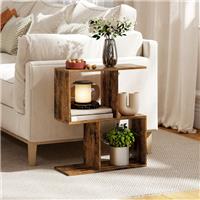HOMCOM Side Table, Narrow End Table with Storage Shelves Refurbished