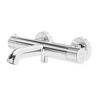 Swirl Thermostatic Bath Filler Shower Mixer Tap Valve With Diverter Double Lever