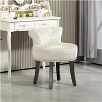 HOMCOM Dressing Table Stool Vanity Seat w/ Rubber Wood Legs Bedroom Refurbished