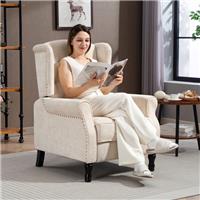 HOMCOM Manual Reclining Armchair Recliner with Footrest Refurbished