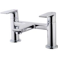 Bath Filler Tap Mixer Chrome Bathroom Dual Lever Ceramic Cartridge Contemporary