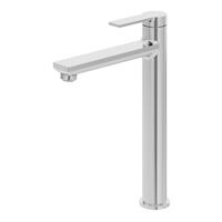 Bathroom Basin Tap Mono Mixer Single Lever Tall Gloss Chrome Round Modern
