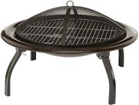 BBQ Fire Pit Folding 26 Inch Portable Outdoor Metal Log Grill Burner Camping