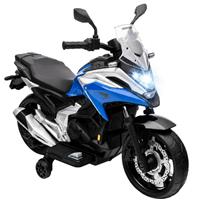 AIYAPLAY Licensed Honda 12V Kids Electric Motorbike w/ Training Wheels, Blue