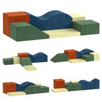 AIYAPLAY Kids Soft Play Set, 6PCS Foam Climbing Blocks with Non-Slip Base