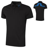 J.Lindeberg Mens KV Regular Fit Polo Shirt - Black - S - S Regular