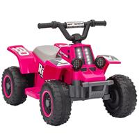 AIYAPLAY 6V Electric Kids Quad Bike for Kids w/ Forward/Backward, Pink