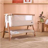 Tutti Bambini CoZee Air Bedside Crib - Scandinavian Walnut/Ecru RRP &pound;225