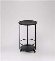 Swoon Clifton Drinks Trolley - Black Marble Mango Wood & Steel RRP &pound;299
