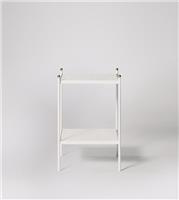 Swoon Layston Bedside Table - Sandblasted White Mango Wood & Matt White RRP &pound;259